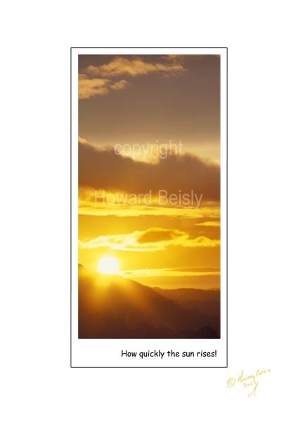 How quickly the sun rises